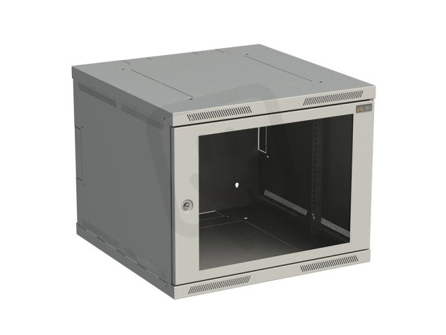 Rozvaděč nástěnný SENSA 9U 600mm, dveře sklo, RAL 7035 SOLARIX 83000283