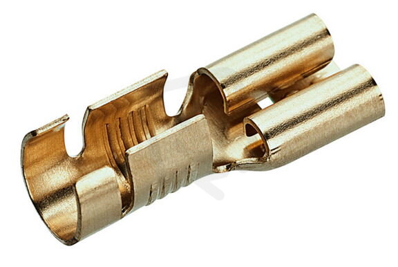 Neizolovaný mosazný konektor 4-6/6,3x0,8 mm (100 ks) CIMCO 181204