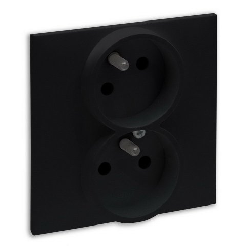 NILOÉ STEP ZÁSUVKA 2x2P+T S CLONKAMI ČERNÁ LEGRAND 863527