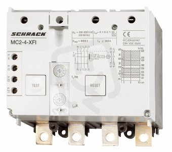 Spoušť reziduálního proudu 30mA 4-pólová pro MC2 pulsní V2 SCHRACK MC292345V2