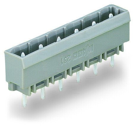 Konektor s pájecími piny THT, pájecí kontakt 1,2x1,2 mm, rovné, šedá 10pól.