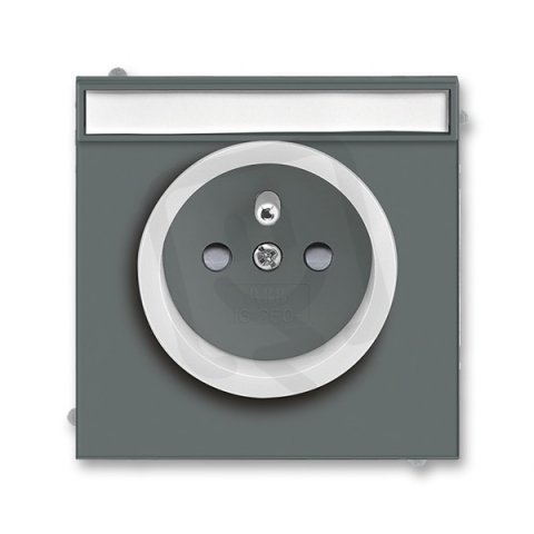 ABB NEO Zásuvka s ochr. kolíkem s clonkami grafitová/ledová bílá 5519M-A02352 61