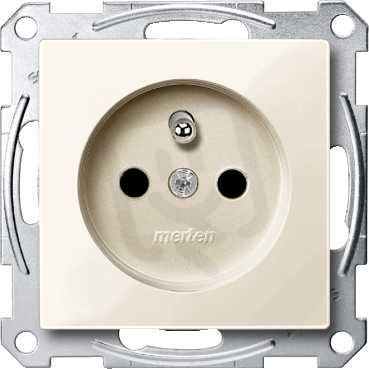 Merten Zásuvka 2P+E 250V bezšroubová System M White Cream SCHNEIDER MTN2500-0344