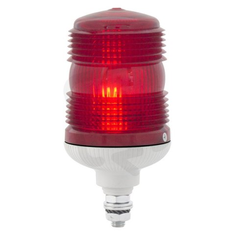 Maják zábleskový MINIFLASH X 240V, AC, IP54, M12, červená, světle šedá 63801