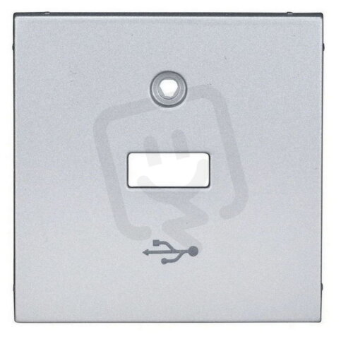 Kryt průchozí USB zásuvky, stříbrný SCHRACK EV124056--
