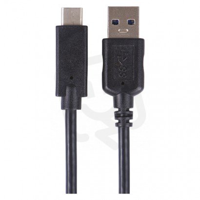 Rychlonabíjecí a datový kabel USB-A 3.0 USB-C 3.1, Quick Charge, 1 m, černý