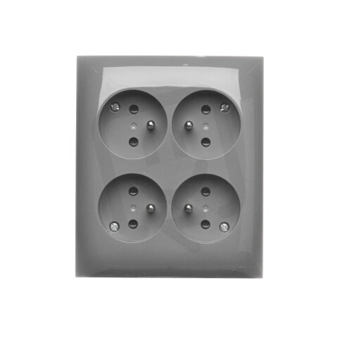 Zásuvka silová 4 násobná (přístroj s kry