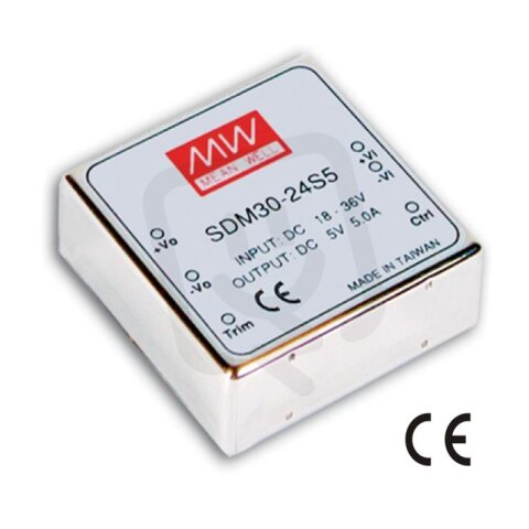 Měnič DC/DC modulový 25W 5V 6000mA MEAN WELL SDM30-48S5
