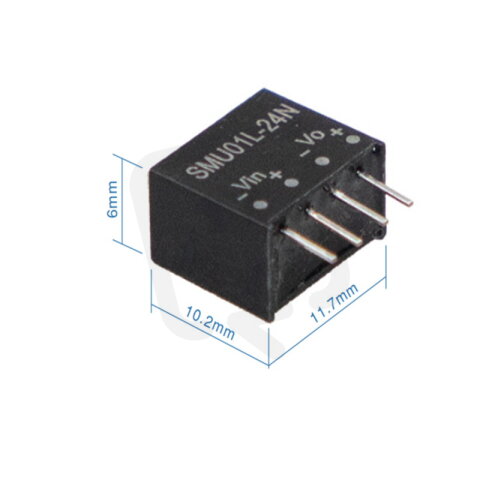 Měnič DC/DC modulový 1W 9V 111mA MEAN WELL SMU01M-09N