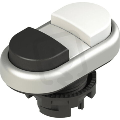 Dvojité tlačítko d22mm, plast, chrom, IP67 PIZZATO E21PDBL90221