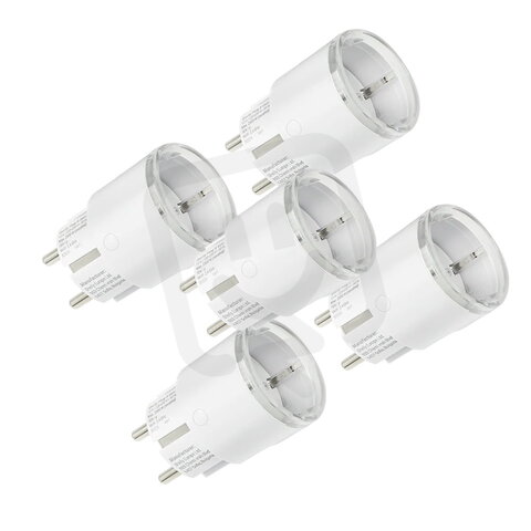 Chytrá zásuvka SHELLY PLUG S GEN3 WHITE PACK, WiFi, BT, balení 5 ks, bílá