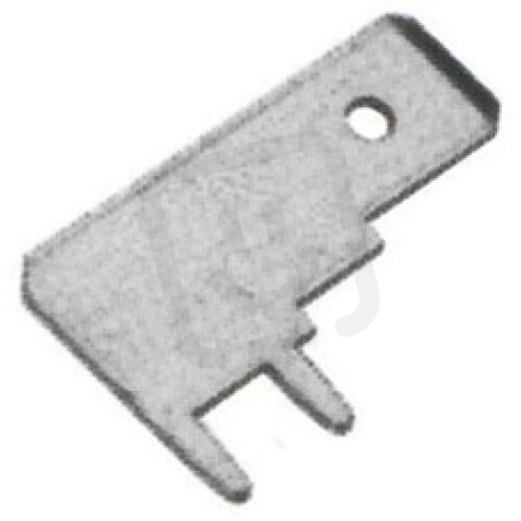 LUC 68 Letovací plochý kolík zahnutý cínovaný 6,3x0,8mm