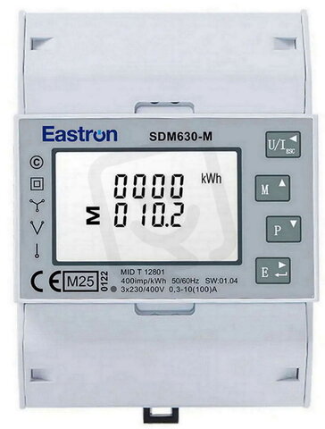 Elektroměr SDM630-M 10-100A MID, EASTRON E825