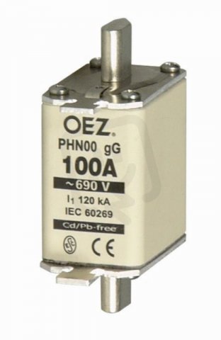 PHNA00 80A gG Pojistková vložka AC 690V/DC 250V vel.00 OEZ:40518