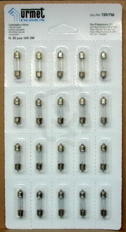 Žárovka válcová, 15 V, 3 W, 8x32 mm URMET 725/758