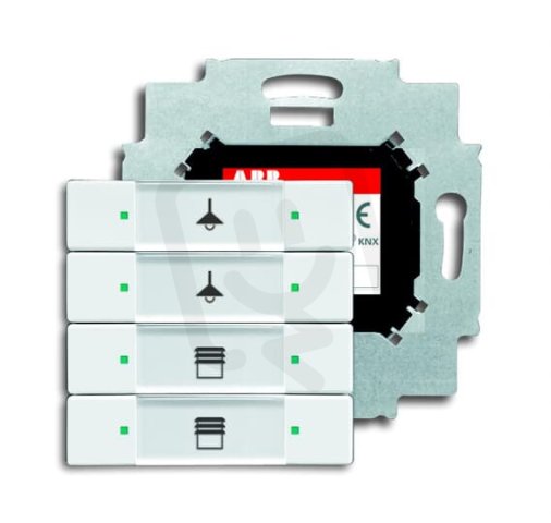 ABB KNX Prvek ovládací 4nás. se sběrnicovou spojkou studio bílá 6127/01-84-500