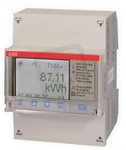 Elektroměr A41 412-100 80 A tř. B RS 485 Modbus ABB 2CMA170505R1000