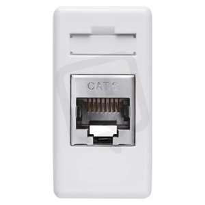 Gewiss GW20686 SYSTEM Datová zásuvka 1M RJ45 Cat6 FTP, bílá
