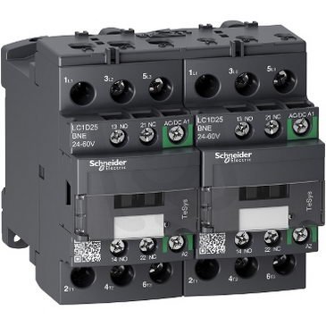 TeSys D Green 3P reverzační 25A 24 60V AC/DC SCHNEIDER LC2D25BNE