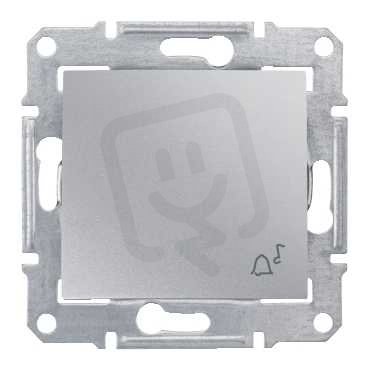 Sedna Ovládač tlačítkový ''zvonek'', řazení 1/0, Aluminium SCHNEIDER SDN0800160