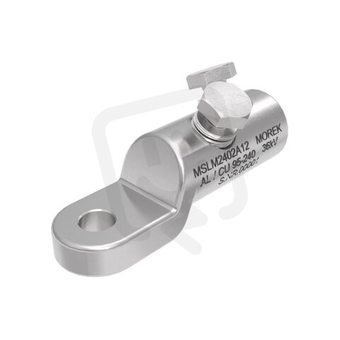 Kabelové oko MSLM240 Al/Cu 95-240mm2, M12, 2x Al šroub, 36 kV MOREK MSLM2402A12
