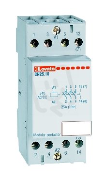 Lovato CN2501220 Instalační stykač 25A 3Z+1V 220/230V AC