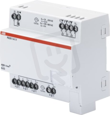 ABB KNX Řadový akční člen fan-coilu 1xPWM 3st. FCC/S 1.4.1.1 2CDG110209R0011