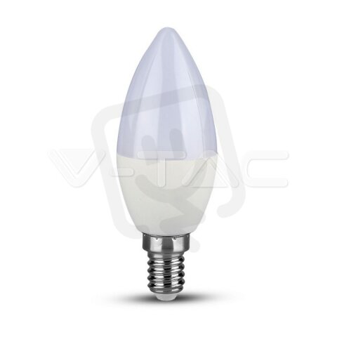 LED žárovka V-TAC 5.5W E14 Plastic Candle White VT-226