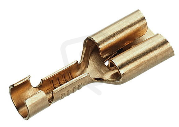 Neizolovaný mosazný konektor 0,5-1/6,3x0,8 mm (100 ks) CIMCO 181210