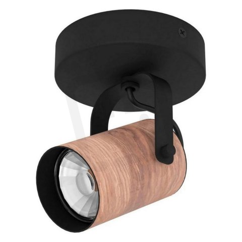 Bodové svítidlo CAYUCA 1xGU10 černá/dub 3W IP20 EGLO 900436