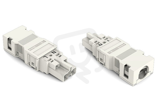 Zástrčka S pouzdrem s odlehčením tahu 2pól. bílá WAGO 770-132/041-000
