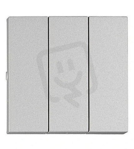 Kryt spínače trojitý, stříbrný SCHRACK EV122316--