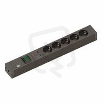 Bachman 420.0022 CONNECT LINE 5xCEE7/3 1xswitch, 1xOVP, Line 2,0m