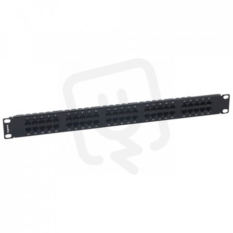 LIN TELEFONNÍ 19'' PATCHPANEL 50 PORTŮ RJ45 110 PŘIPOJENÍ LEGRAND 033579