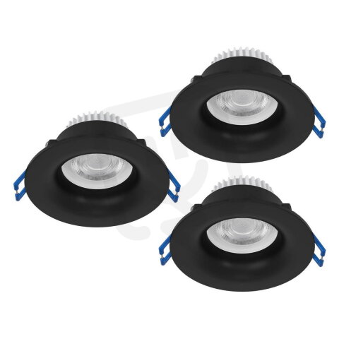 Vestavné svítidlo SALABATE 3XLED-CCT d88 15W IP65 černá EGLO 902274