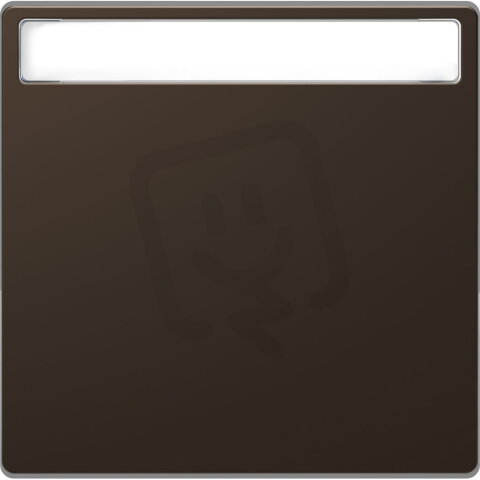 Klapka, Merten System D, s popisovým polem, mocca kovová, kov MEG3360-6052