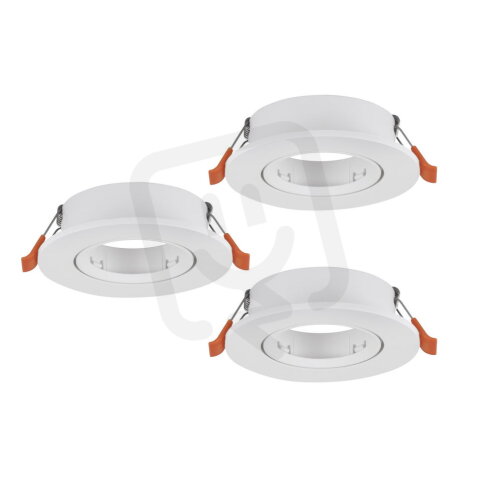 Vestavné svítidlo BARRANCO 3X GU10 d90 15W IP20 bílá EGLO 902225