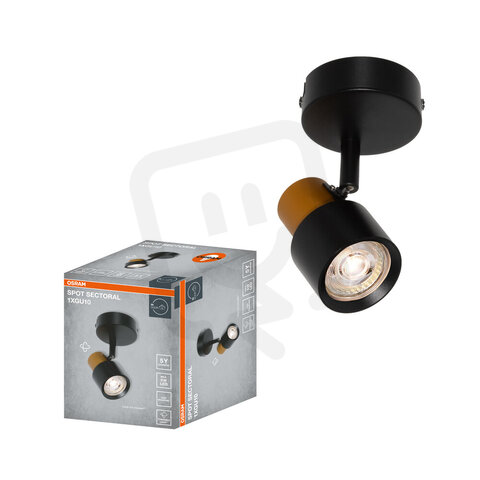 LED SPOT SECTORAL BLACK 1XGU10 OSRAM 4099854588747