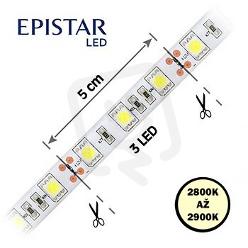 4730931-60 LED pásek 60LED/m,5050,IP20,2800-2900 K,12V