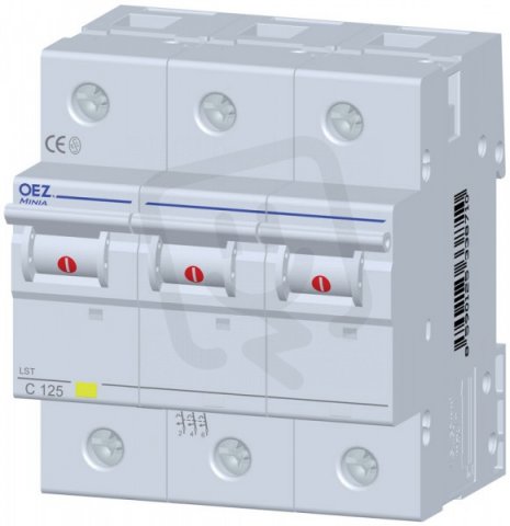 LST-125B-3 Jistič In 125A,Ue AC 230/400V, DC 48 V,ch.B, 3pól, 10 kA OEZ:37225
