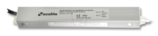 Elektronické trafo 230V-12V,2.5A,30W ECOLITE DX-WP-30W/IP67
