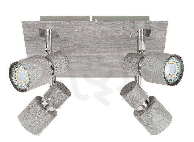 Merkur GU10 4x 50W IP20 stříbrný dub RABALUX 6128