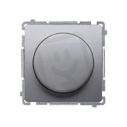 Otočný stmívač pro stmívatelné LED 230VAC, 2-250W, stříbrná matná metalizované