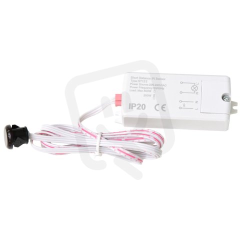 Senzor PIR,500W, 6cm, pohyb ruky ECOLITE EST122-BI