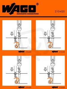 Manipulační nálepka, pro řadové svorky s připojením CAGE CLAMP COMPACT, Řada 870