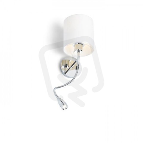 VERSINA se stínidlem bílá chrom 230V E27 LED 28+3W 25° 3000K RENDL R12955