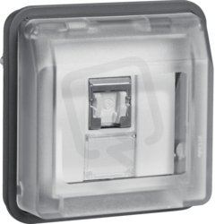 Zásuvka, datová, RJ 45, FTP, Cat.6e, přístroj, IP55, W.1, šedá BERKER 14093515