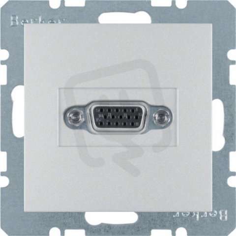 Zásuvka, VGA, S.1/B.x, alu, mat BERKER 3315401404