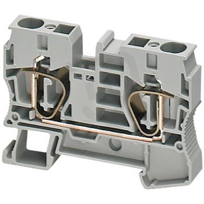Pružinová svorka, 2 body, 10mm2, šedá (obj. mn. 50ks) SCHNEIDER NSYTRR102