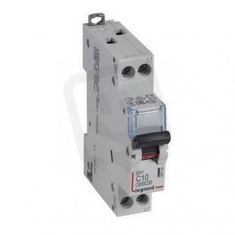 DX3 JISTIČ, 1+N PÓLOVÝ, CHAR. C,10A 6/10 KA LEGRAND 407740